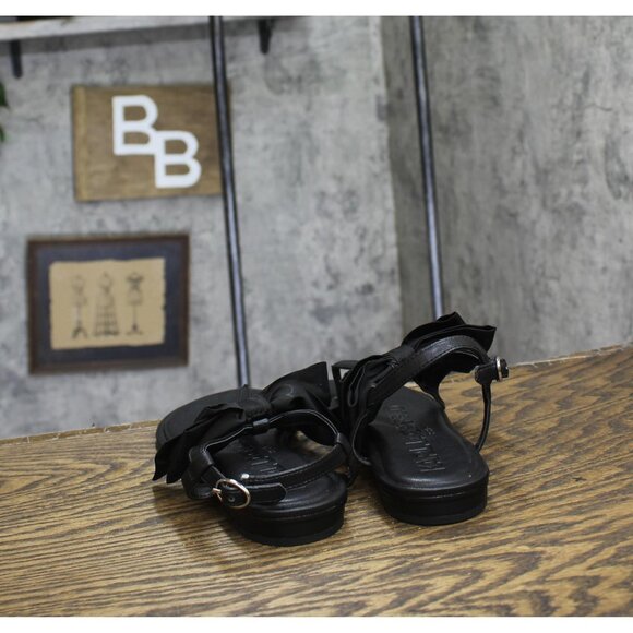 NWT Karl Lagerfeld Paris Womens Cristi Studded Bow Thong Sandal Slide Black 9M - Picture 6 of 10